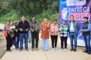 ENTREGA DE OBRA DE CONSTRUCCIÓN DE UNA RAMPA CON CONCRETO HIDRÁULICO EN EL CAMINO A RANCHITO – TONATICO, PINAL