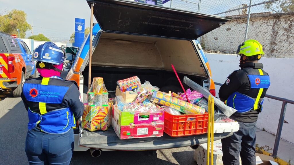 PROTECCIÓN CIVIL REALIZA OPERATIVO CONTRA PIROTECNIA ILEGAL EN EL MERCADO DE ABASTOS